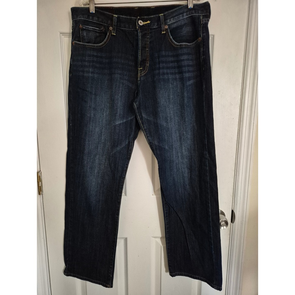 Lucky Brand 221 Original Straight Dark Wash Jeans Mens 36 Short Inseam 7MP1396